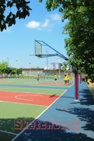 Basketball Court Sketchbook: Slam Dunk Sketchpad: 6 x 9 in, 120 pages with border. Drawing Pad for basket ball sport lovers (kids, boys, children) 1692804596 Book Cover