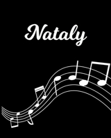 Nataly: Sheet Music Note Manuscript Notebook Paper Personalized Custom First Name Initial N Musician Composer Instrument Composition Book 12 Staves a Page Staff Line Notepad Notation Guide Create Comp 170406774X Book Cover