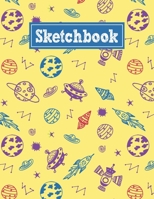 Sketchbook: 8.5 x 11 Notebook for Creative Drawing and Sketching Activities with Watercolor Space Themed Cover Design 1710098678 Book Cover