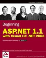 Beginning ASP.NET 1.1 with Visual C# .NET 2003 0764557084 Book Cover