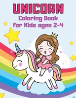 Unicorn Coloring Book for Kids ages 2-4: Coloring Book with Unicorns, Numbers, Shapes, Games and Extra Activities (Large Format) B08976YXQ8 Book Cover