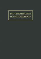 Biochemisches Handlexikon: X. Band (3. Erganzungsband) 3642889700 Book Cover