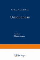 Uniqueness: The Human Pursuit of Difference (Perspectives in Social Psychology) 0306403765 Book Cover