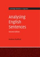 Analysing English Sentences: A Minimalist Approach 0521669707 Book Cover