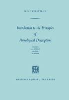 Introduction to the Principles of Phonological Descriptions 9401184976 Book Cover