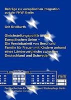Gleichstellungspolitik in Der Europaischen Union 3933633958 Book Cover