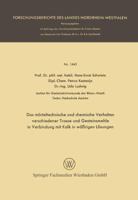 Das Morteltechnische Und Chemische Verhalten Verschiedener Trasse Und Gesteinsmehle in Verbindung Mit Kalk in Wassrigen Losungen 3663060144 Book Cover