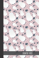 snowman notes: small lined Christmas Pattern Notebook / Travel Journal to write in (6'' x 9'') 120 pages 1709949716 Book Cover