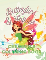Butterflies & Fairies Children's Coloring Book B0BZ9ZKTPP Book Cover