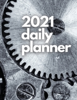 Large 2021 Daily Planner, Pure Metal Edition: 12 Month Organizer, Agenda for 365 Days, One Page Per Day, Hourly Organizer Book for Daily Activities and Appointments, White Paper, 8.5″ x 11″, 365+ Page 1716250382 Book Cover