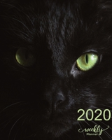 2020 Weekly Planner: Measuring 8X10 January through December 2020 showing entire month at a glance & weekly goals and notes - Black Cats lovers Gift 1677315091 Book Cover