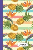 Journal: Topical Bird of Paradise & Pineapple Diary with Blank Lined Notebook Paper 1710279370 Book Cover