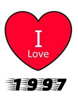 I Love 1997: Large White Notebook 1997 Yearbook Ideal Gift for Birthday/Anniversary 1729506801 Book Cover
