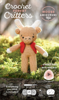 Crochet Forest Critters Amigurumi Kit Moose: Everything You Need Is Included: 100%-Cotton Yarn, Crochet Hook, Stitch Marker, Tapestry Needle, ... (Forest Animals Crochet Amigurumi Kits, 1) 0764371789 Book Cover