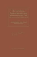 Corporations, Capital Markets Ad Business in the Law: Liber Amicorum Richard M. Buxbaum 9041113541 Book Cover