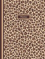 Leopard Print Notebook Journal for Work or School, 8.5 X 11 Inches: Lined College Ruled Composition Book Animal Print 1956016538 Book Cover