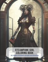 Steampunk Girl Coloring Book: 50 Pages of Artistic Escape and Serenity B0C2S22W3J Book Cover