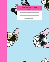 Wide Ruled Notebook Dog Composition Book: Cute Little Puppies Themed Workbook for Adults and Kids. 8" x 10" 120 Pages. 1686002998 Book Cover