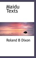 Maidu Texts 1016934211 Book Cover