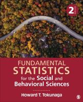 Fundamental Statistics for the Social and Behavioral Sciences 1483318796 Book Cover