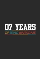 7 Years Of Being Awesome: Graph Ruled Notebook - Journal for Birthday Gift Idea and Anniversay Gift Idea 1702076741 Book Cover