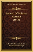 Manual of Military German 9353298555 Book Cover