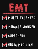 EMT Multi-Talented Miracle Worker Superhero Ninja Magician: EMT Weekly Monthly 2020 Planner Organizer, Calendar Schedule, Inspirational Quotes Includes Quotes & Holidays 1706355246 Book Cover