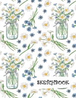 Sketchbook: Daisies in a Jar Fun Framed Drawing Paper Notebook 1691049298 Book Cover