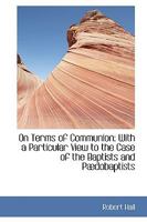 [On] Terms of Communion 0469591099 Book Cover