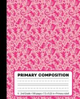 Primary Composition : Fairy Pink Marble Composition Book for Girls K-2. Beautiful Fantasy Fairies Notebook Handwriting Paper. Primary Ruled - Middle Dotted Guide Lines. 100 Pages, 7. 5 X 9. 25 Inches 1724587870 Book Cover