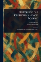 Discourse on Criticism and of Poetry 1022989502 Book Cover