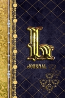 L Journal: Letter L Initial Monogram Lined Notebook - Elegant Diamond and Gold Print 1708508856 Book Cover