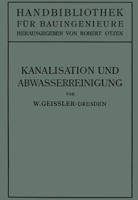 Kanalisation Und Abwasserreinigung 3709197414 Book Cover