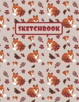 SKETCHBOOK: LARGE SKETCHBOOK TO DRAW IN. LARGE JOURNAL NOTEBOOK. 100 BLANK PAGES PERFECT FOR DOODLING AND SKETCHING. CREATIVE BIRTHDAY GIFT. WORKBOOK AND HANDBOOK. CUTE AUTUMN FOX AND BUTTERFLY COVER. 1696517826 Book Cover