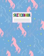 Sketchbook: Cute Unicorn Kawaii Sketch Book for Girls, Kids, Teens, Women (Perfect for Sketching, Drawing, Doodling, Journal, Note Pad, Birthday Party Favors) 109346819X Book Cover