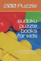 sudoku puzzle books for kids: easy sudoku puzzle books for kids 50 Fun Sudokus for Children Ages 4-12 Includes Solutions B08GVGCKZ1 Book Cover