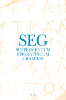 Supplementum Epigraphicum Graecum, Volume LXVI (2016) 9004463194 Book Cover