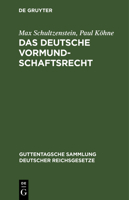 Das Deutsche Vormundschaftsrecht: Und Das Preu�ische Gesetz �ber Die F�rsorgeerziehung Minderj�hriger Vom 2. Juli 1900. Nebst Den Dazu Geh�rigen Preu�ischen Nebengesetzen Und Allgemeinen Verf�gungen 3111275736 Book Cover