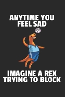 Dinosaurier Volleyball Notizbuch: Dinosaurier Volleyball Notizbuch f�r Liebhaber / Notizheft / Notizblock A5 (6x9in) Dotted Notebook / Punkteraster / 120 gepunktete Seiten 1673769357 Book Cover