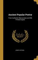 Ancient Popular Poetry 3744695255 Book Cover