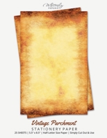 Vintage Parchment Stationery Paper: Half Letter Size Paper, Old Texture Style, Letter Writing Paper, 25-sheets 1636572340 Book Cover