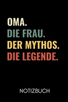 Oma. Die Frau. Der Mythos. Die Legende Notizbuch: A4 Notizbuch PUNKTIERT liebevolles Geschenk f�r Oma Omi Grossmutter sch�ne Geschenkidee als Dankesch�n Weihnachtsgeschenk zum Geburtstag 1677114371 Book Cover