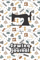Sewing journal: v2-9 Sewing planner Gifts for quilters Quilters journal For the sewing lover, crafter and machinists 111 pages lined 6x9 inches paperback pattern with thimble, sewing machine, thread, 1676483977 Book Cover