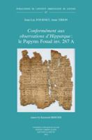 Conformement Aux Observations d'Hipparque: Le Papyrus Fouad Inv. 267 a 9042930217 Book Cover