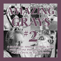 Amazing Grays #2: A Grayscale Adult Coloring Book with 50 Fine Photos of People, Places, Pets, Plants & More (Amazing Grayscale) 1620355957 Book Cover
