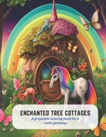 Enchanted Tree Cottages: A grayscale coloring book for a rustic getaway B0C5KNGP18 Book Cover