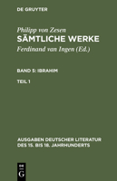 Zesen: Saemtliche Werke Bd 5teil 1: Ibrahim Adl 3110070812 Book Cover