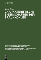 Charakteristische Eigenschaften Der Braunkohlen 3112498453 Book Cover