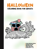 Halloween Coloring Book for Adults: 50 Halloween Illustrations Printed On One Side, Safe For Markers | Fun Craft Activity Gift | Stress Relieving Designs (Spooky House) 1696328160 Book Cover