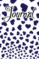 Journal: Journal for women to write in Midnight Dark Blue Falling Hearts 1657971937 Book Cover